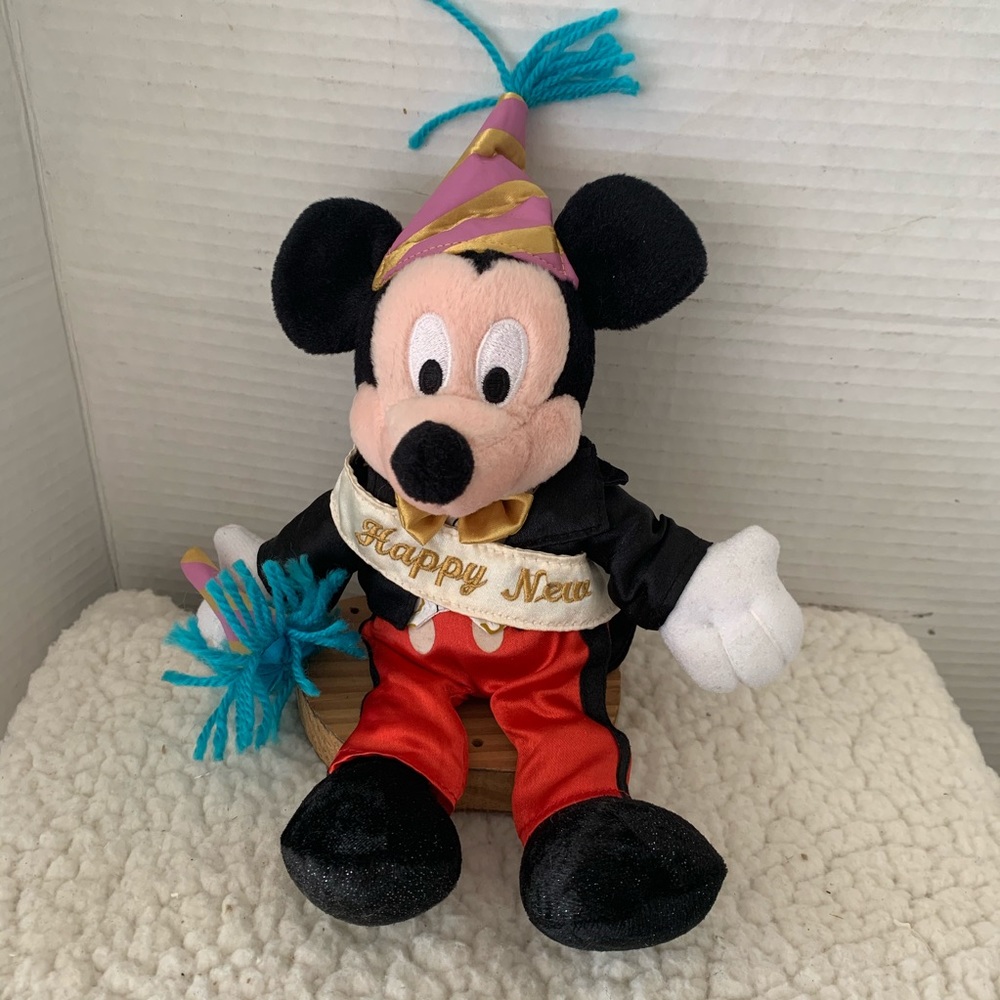 Mickey Mouse Happy new year bean bag plush 2001